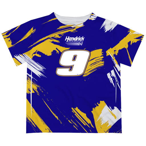 Chase Elliott Vive La Fete NASCAR Paint Brush T-Shirt  - Navy