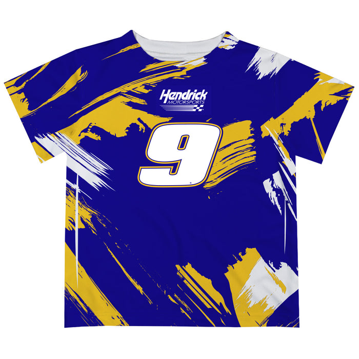 Chase Elliott Vive La Fete NASCAR Paint Brush T-Shirt  - Navy