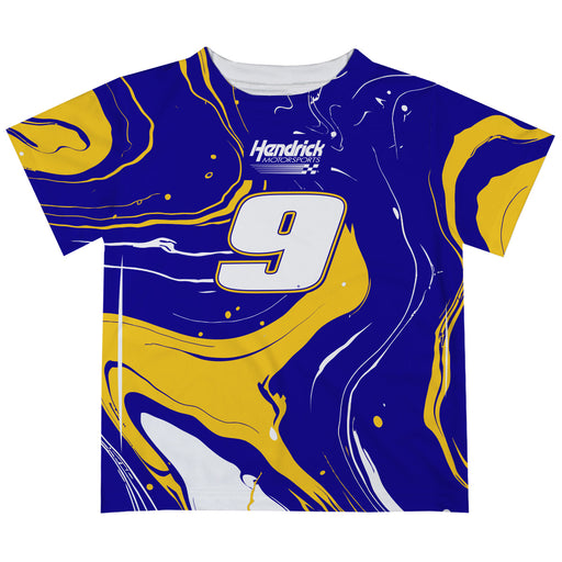 Chase Elliott Vive La Fete NASCAR Marble T-Shirt - Navy