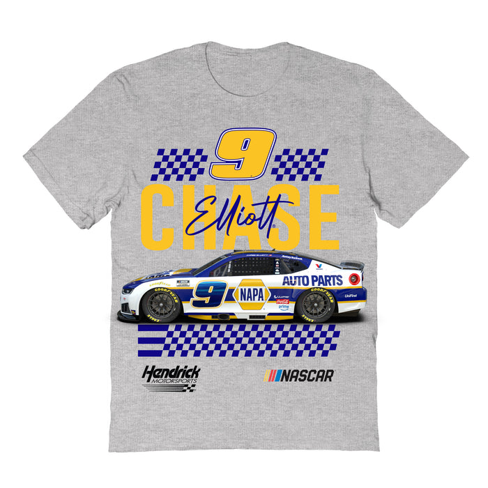 Chase Elliott NASCAR NameGrid Classic Cotton T-Shirt - Grey