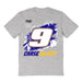 Chase Elliott NASCAR Abstract Check Halftones Cotton T-Shirt - Grey