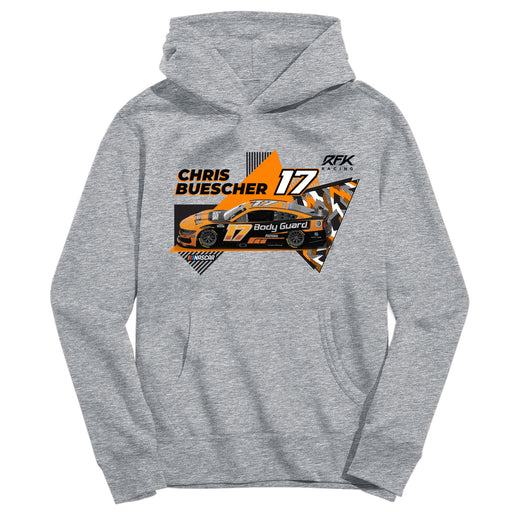 Chris Buescher Vive La Fete NASCAR Pullover Cotton Hoodie Gray