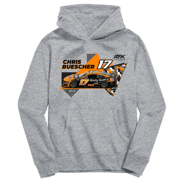 Chris Buescher Vive La Fete NASCAR Pullover Cotton Hoodie Gray
