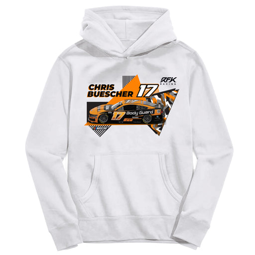 Chris Buescher Vive La Fete NASCAR Pullover Cotton Hoodie White