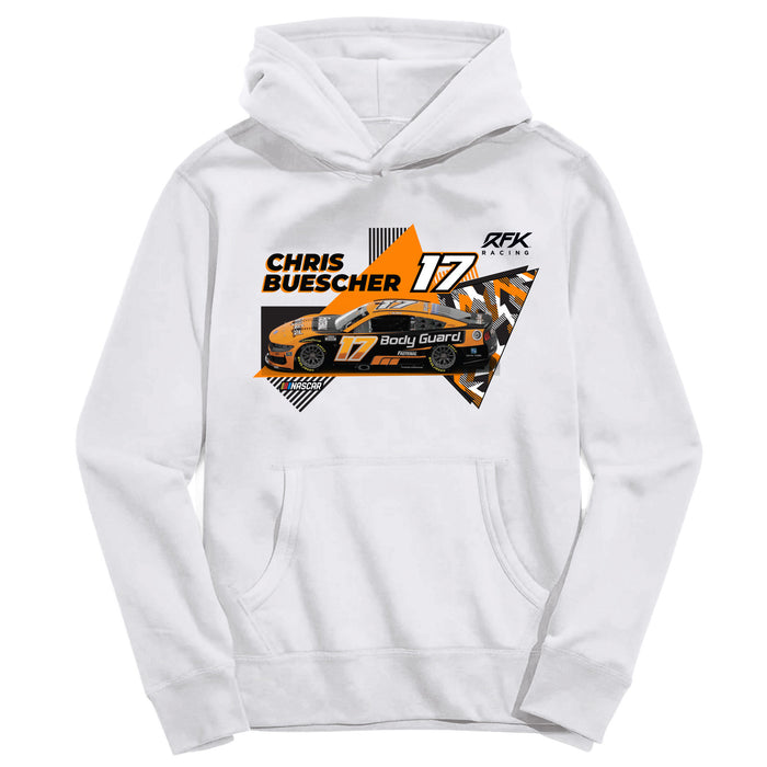 Chris Buescher Vive La Fete NASCAR Pullover Cotton Hoodie White