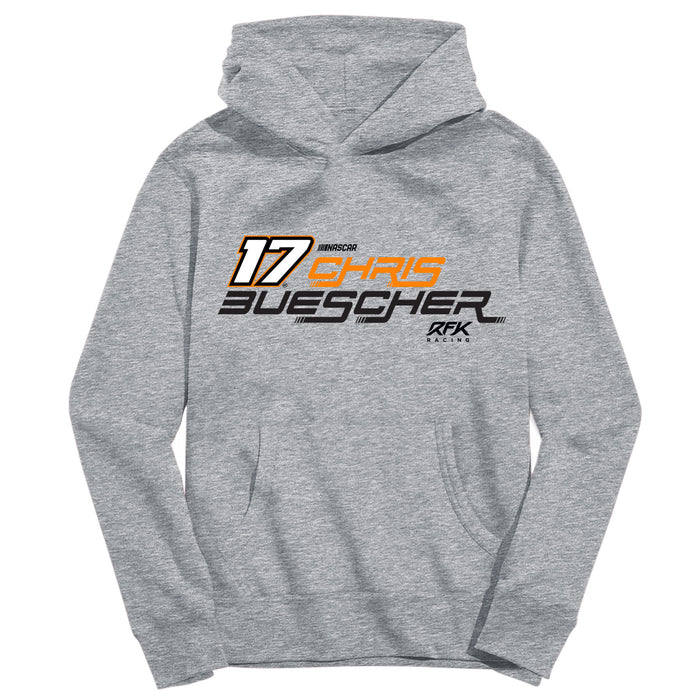 Chris Buescher Vive La Fete NASCAR Pullover Cotton Hoodie Gray