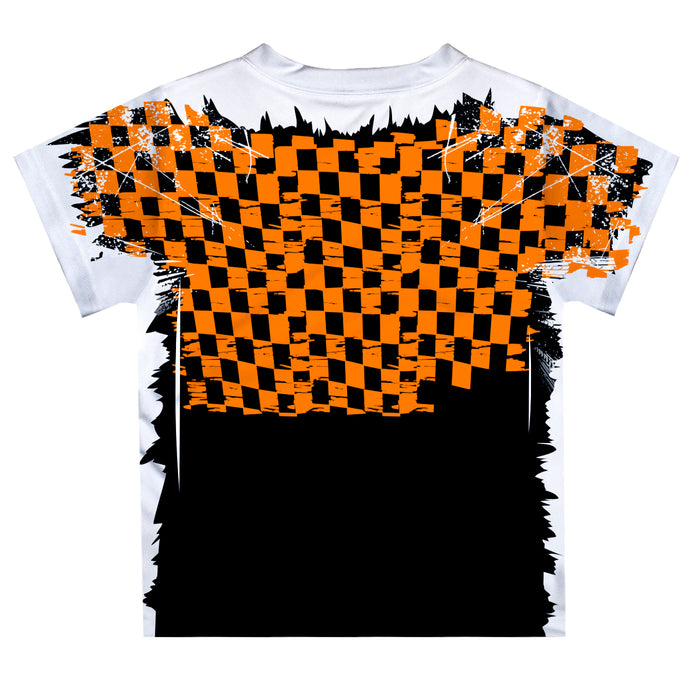 Chris Buescher Vive La Fete NASCAR Checkered Racing Car T-Shirt Orange