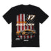 Chris Buescher Vive La Fete NASCAR American Flag Cotton T-Shirt Black