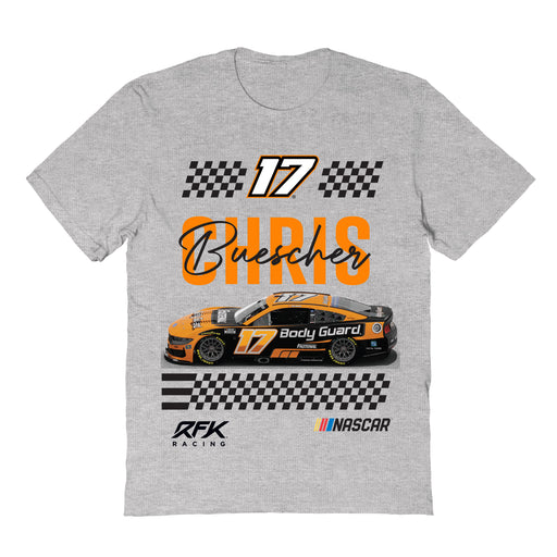Chris Buescher Vive La Fete NASCAR Name Grid Classic Cotton T-Shirt Gray
