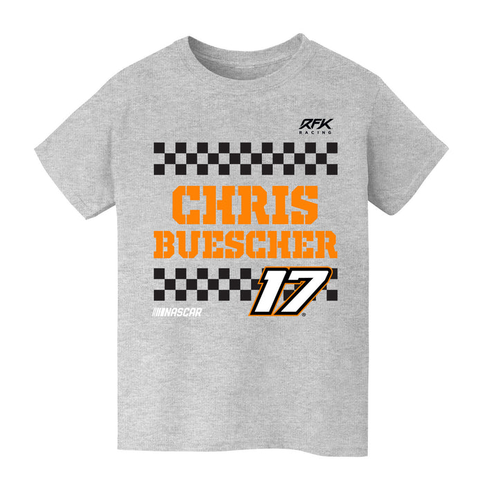 Chris Buescher Vive La Fete NASCAR Grid Car Cotton T-Shirt Gray
