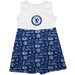 Chelsea FC Girls Repeat Print Impressions Navy Sleeveless Tank Dress