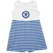 Chelsea FC Girls White Sleeveless Tank Dress Navy Stripes on Skirt