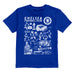 Chelsea FC Impressions Artwork Boys Blue Cotton Short Sleeve Tee