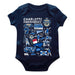 Charlotte Independence Cotton Short Sleeve Bodysuit Navy Impressions Artwork