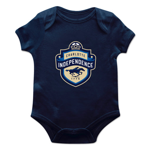 Charlotte Independence Cotton Short Sleeve Bodysuit Navy
