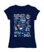 Charlotte Independence Girl´s Fitted Cotton T-shirt Navy