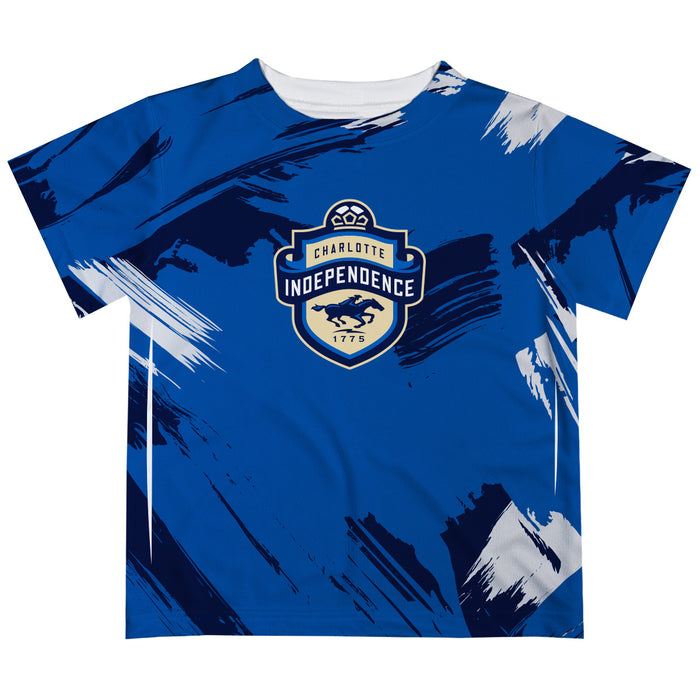 Charlotte Independence Paint Brush Boys Game Day Royal Short Sleeve Tee