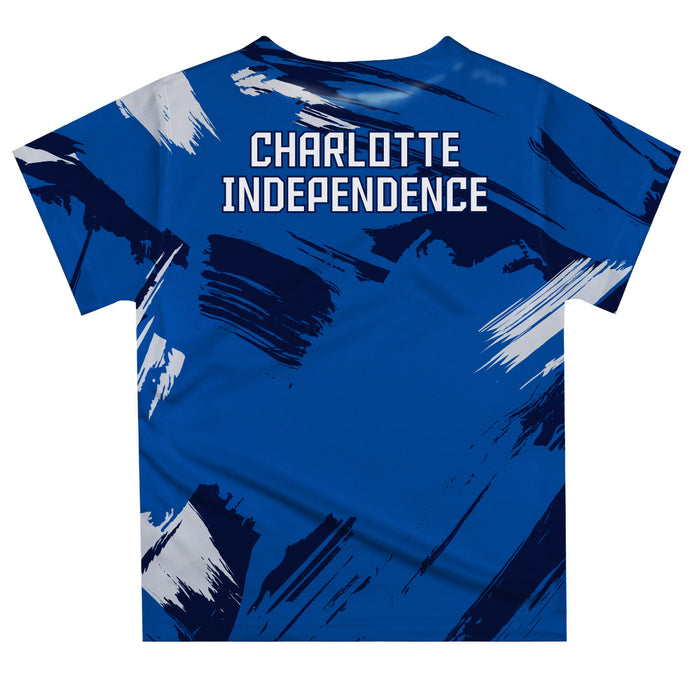 Charlotte Independence Paint Brush Boys Game Day Royal Short Sleeve Tee - Vive La Fête - Online Apparel Store