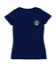 Charlotte Independence Women's V-neck Fitted Navy Cotton T-Shirt