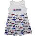 NASCAR Charlotte Repeat Print Impressions Sleeveless Tank Dress White