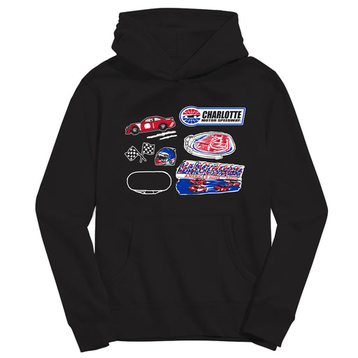 NASCAR Charlotte Youth Pullover Cotton Hoodie Black