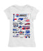 NASCAR Charlotte Girl´s Fitted Cotton T-shirt White