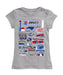 NASCAR Charlotte Girl´s Fitted Cotton T-shirt Gray