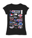 NASCAR Charlotte Girl´s Fitted Cotton T-shirt Black