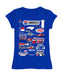 NASCAR Charlotte Girl´s Fitted Cotton T-shirt Royal