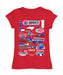 NASCAR Charlotte Girl´s Fitted Cotton T-shirt Red