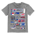 NASCAR Charlotte Impressions Artwork Youth Cotton T-Shirt Gray