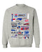 NASCAR Charlotte Womens Cotton Crewneck Pullover Sweatshirt Gray