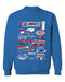 NASCAR Charlotte Womens Cotton Crewneck Pullover Sweatshirt Royal