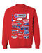 NASCAR Charlotte Womens Cotton Crewneck Pullover Sweatshirt Red