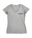 NASCAR Charlotte Women's V-neck Fitted Cotton T-Shirt Gray
