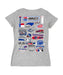 NASCAR Charlotte Women's V-neck Fitted Cotton T-Shirt Gray - Vive La Fête - Online Apparel Store