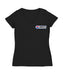 NASCAR Charlotte Women's V-neck Fitted Cotton T-Shirt Black