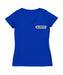 NASCAR Charlotte Women's V-neck Fitted Cotton T-Shirt Royal
