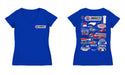 NASCAR Charlotte Women's V-neck Fitted Cotton T-Shirt Royal - Vive La Fête - Online Apparel Store