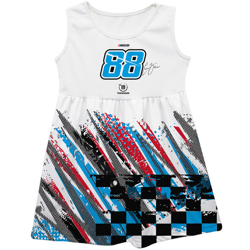 Connor Zilisch Vive La Fete NASCAR Abstract Check Halftones Tank Dress White