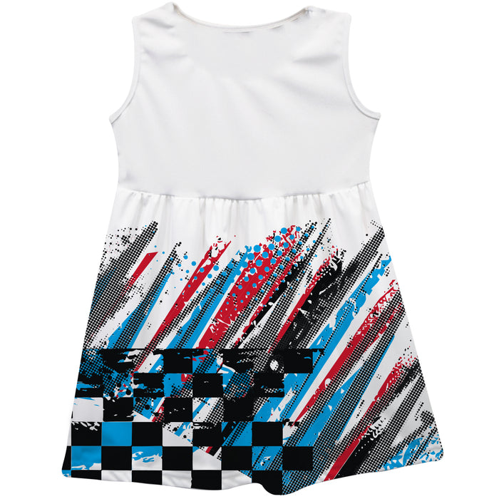 Connor Zilisch Vive La Fete NASCAR Abstract Check Halftones Tank Dress White