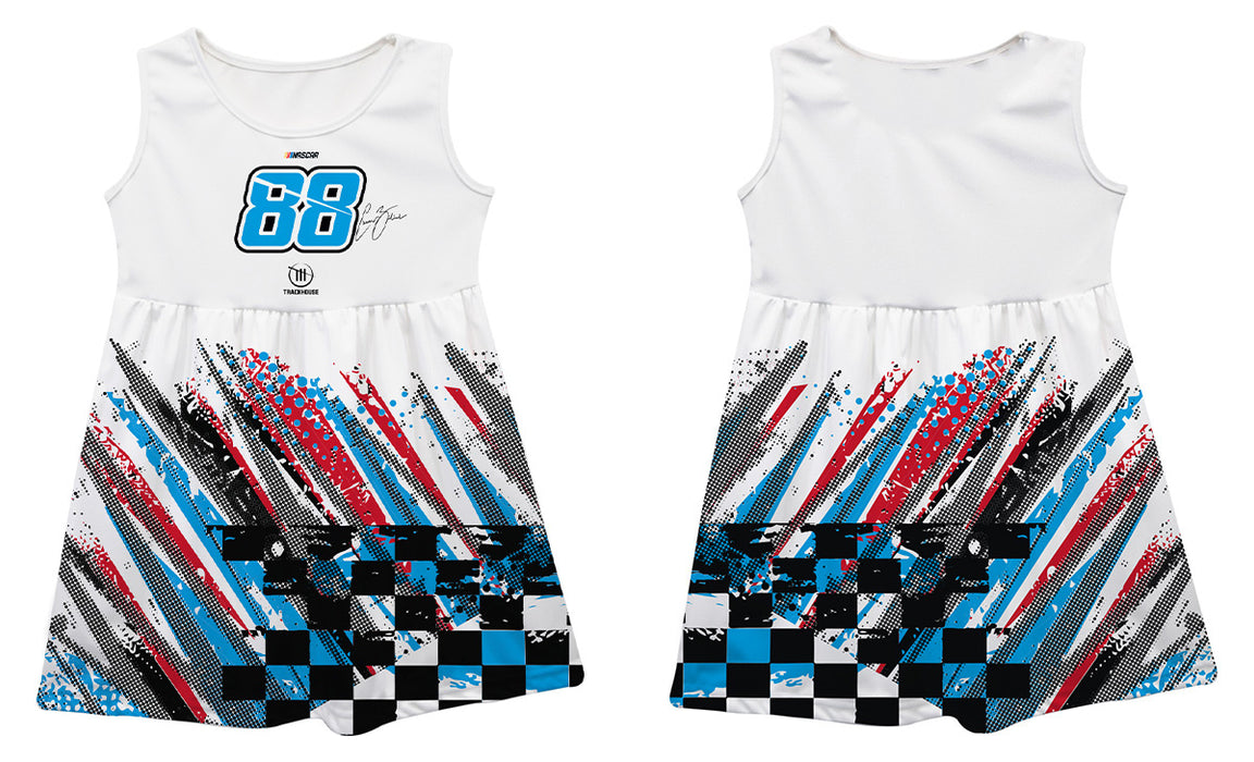 Connor Zilisch Vive La Fete NASCAR Abstract Check Halftones Tank Dress White