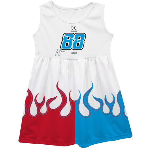 Connor Zilisch Vive La Fete NASCAR Car - Flames Tank Dress White