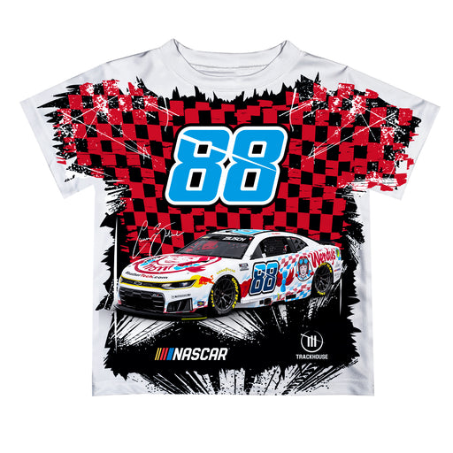Connor Zilisch Vive La Fete NASCAR Checkered Racing Car T-Shirt White