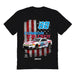 Connor Zilisch Vive La Fete NASCAR American Flag Cotton T-Shirt Black