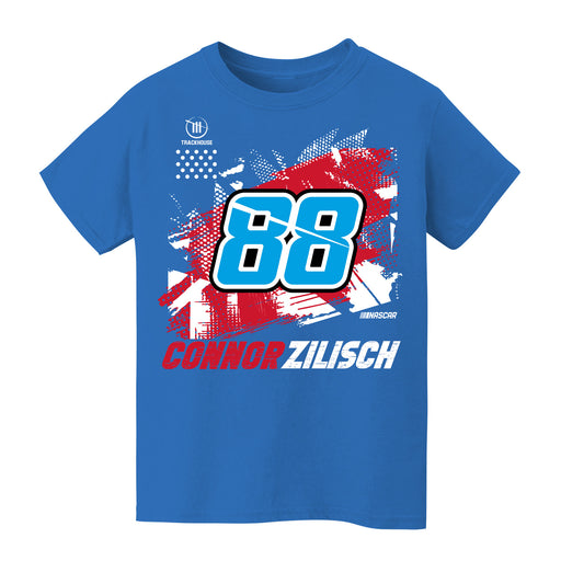 Connor Zilisch Vive La Fete NASCAR Abstract Halftone Front Cotton T-Shirt Light Blue