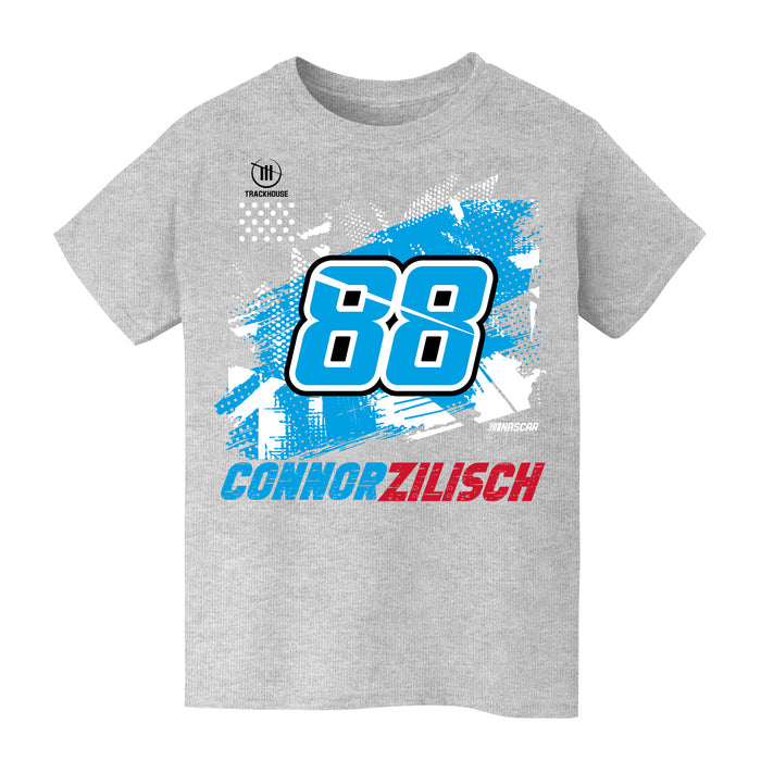 Connor Zilisch Vive La Fete NASCAR Abstract Check Halftones Cotton T-Shirt Gray