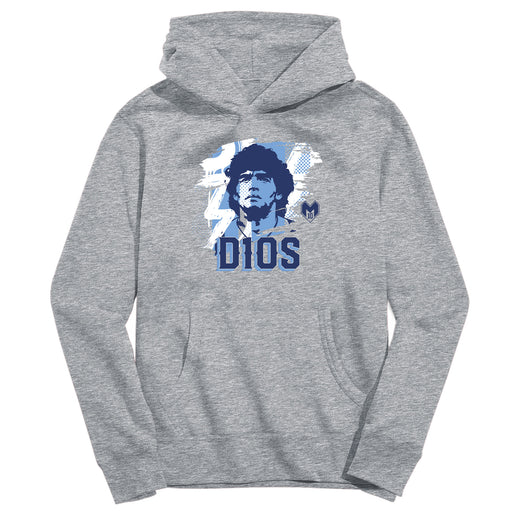 Maradona Grey Pullover Cotton Hoodie