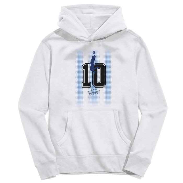 Maradona White Pullover Cotton Hoodie
