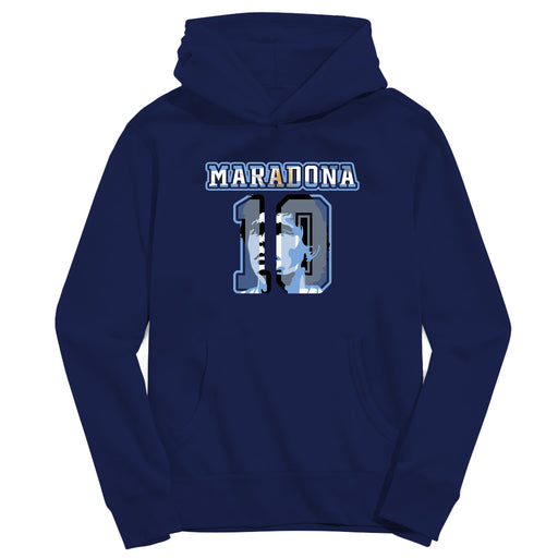 Maradona Navy Pullover Cotton Hoodie